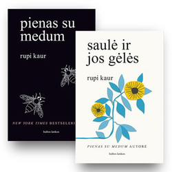 Rinkinys: pienas su medum + saulė ir jos gėlės