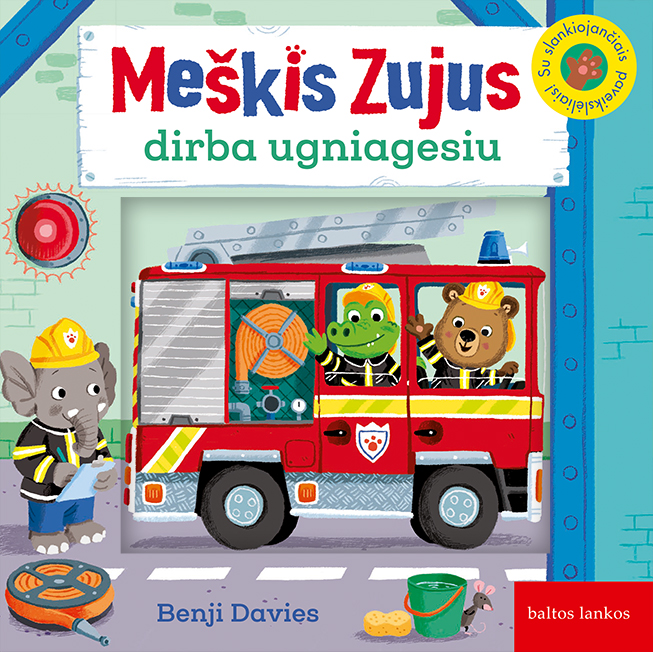 Meškis Zujus dirba ugniagesiu