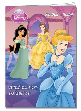 Disney Princesė. Gražiausios suknelės. Skaityk - lipdyk