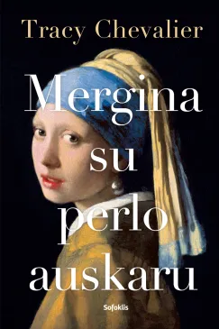 Mergina su perlo auskaru