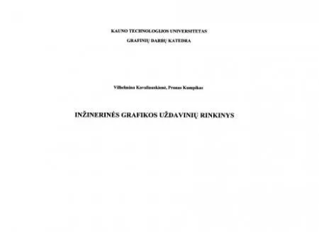 Inžinerinės grafikos uždavinių rinkinys