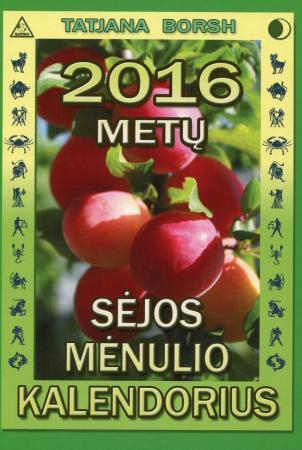 2016 m. sėjos mėnulio kalendorius