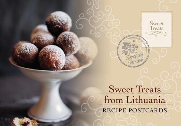 Dvylikos atvirukų-receptų komplektas “Sweet treats from Lithuania”