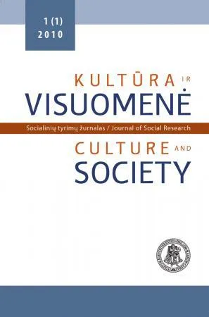 Kultūra ir visuomenė/ Culture and Society 1 (1), 2010