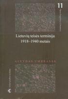 Lietuvių teisės terminija 1918-1940 metais