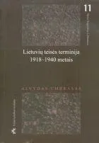 Lietuvių teisės terminija 1918-1940 metais