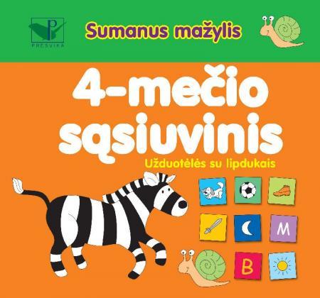 4-mečio sąsiuvinis. Užduotėlės su lipdukais