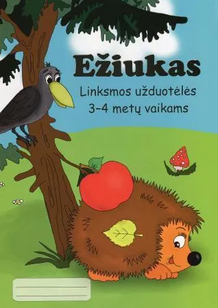 Ežiukas. Linksmos užduotėlės 3-4 metų vaikams