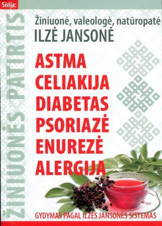 Astma, celiakija, diabetas, psoriazė, enurezė, alergija
