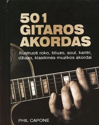 501 gitaros akordas: iliustruoti roko, bliuzo, soul, kantri, džiazo, klasikinės muzikos akordai