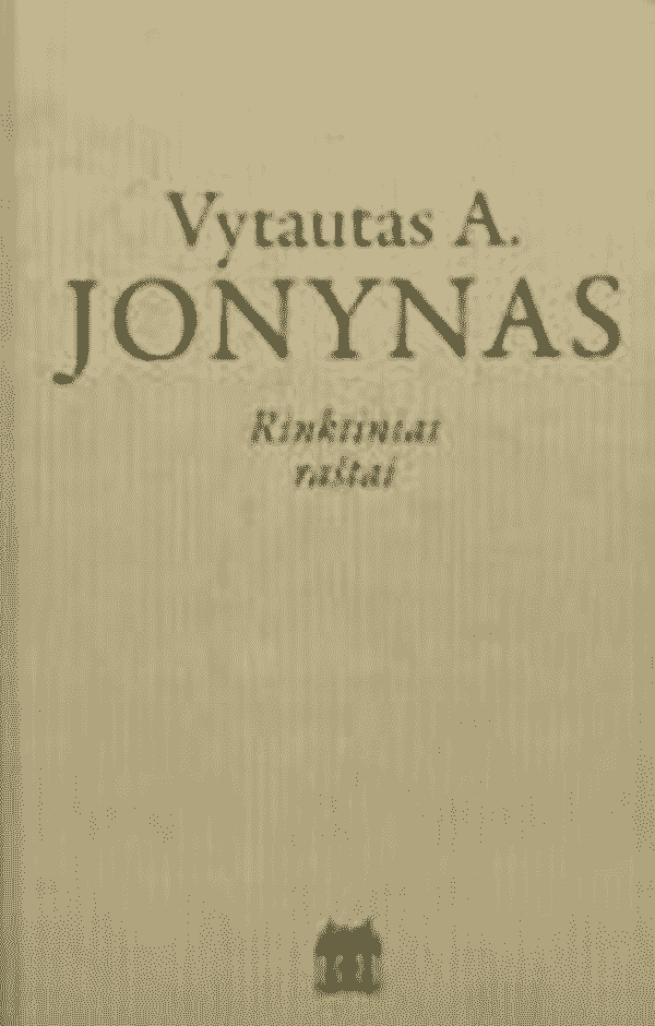 Vytautas A. Jonynas. Rinktiniai raštai