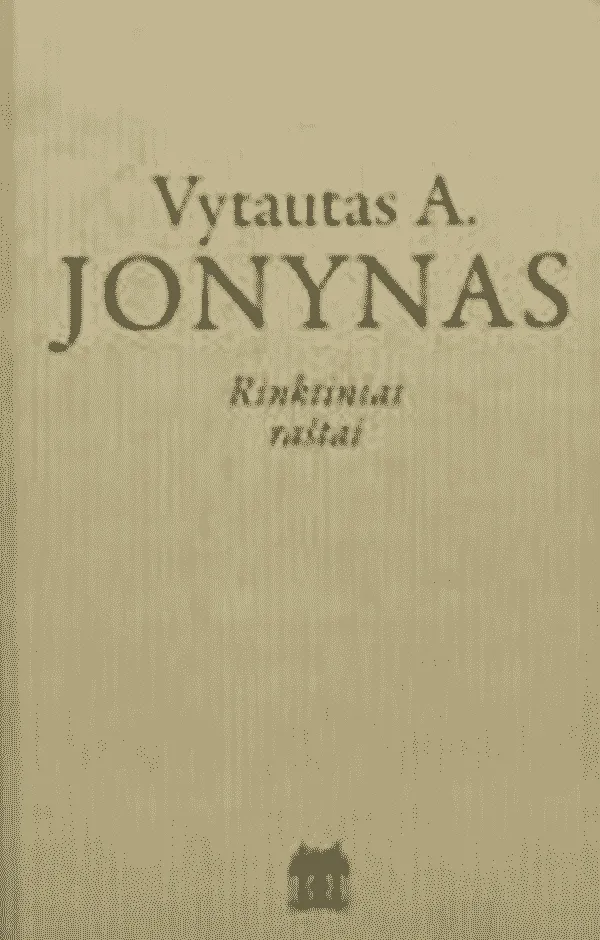 Vytautas A. Jonynas. Rinktiniai raštai