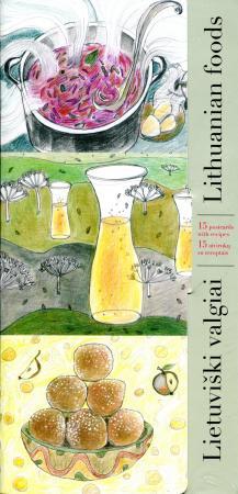 Lietuviški valgiai. 15 atvirukų su receptais/ 15 postcards with recipes