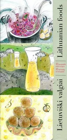 Lietuviški valgiai. 15 atvirukų su receptais/ 15 postcards with recipes