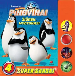 MADAGASKARO PINGVINAI. Žiūrėk, mygtukas!