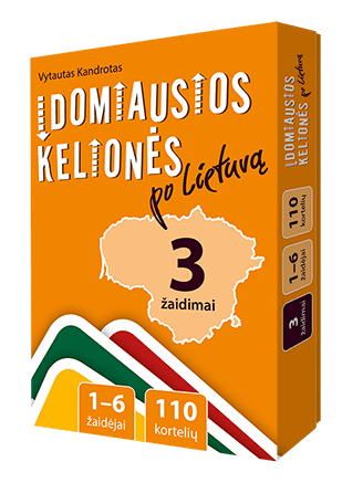 Kortelių žaidimas „Įdomiausios kelionės po Lietuvą“