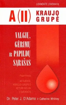 A (II) kraujo grupė. Valgių, gėrimų jr papildų sąrašas