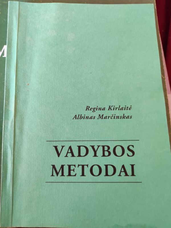 Vadybos metodai. Mokomoji knyga