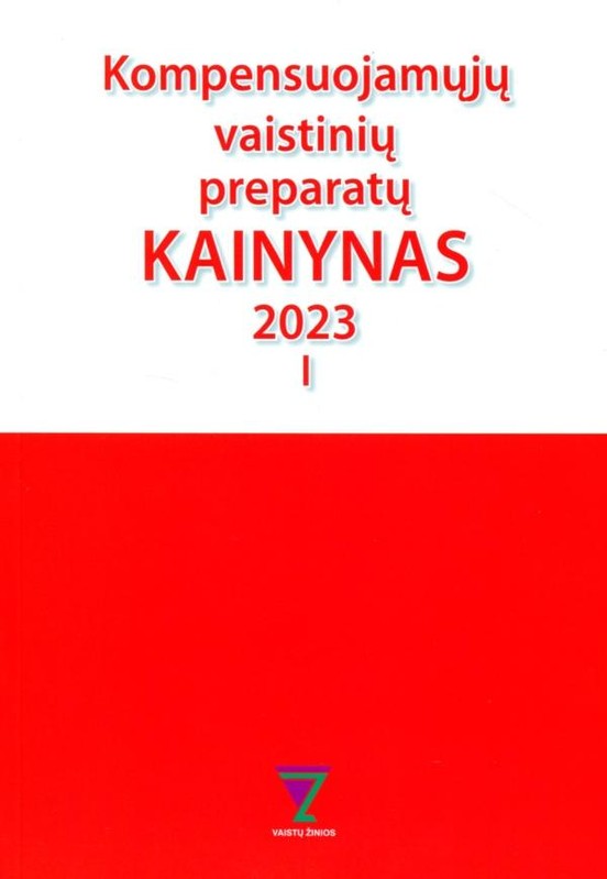 Kompensuojamųjų vaistinių preparatų kainynas 2023, I dalis