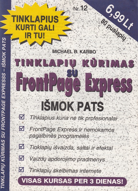 Tinklapių kūrimas su FrontPage Express