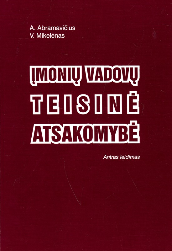 Įmonių vadovų teisinė atsakomybė