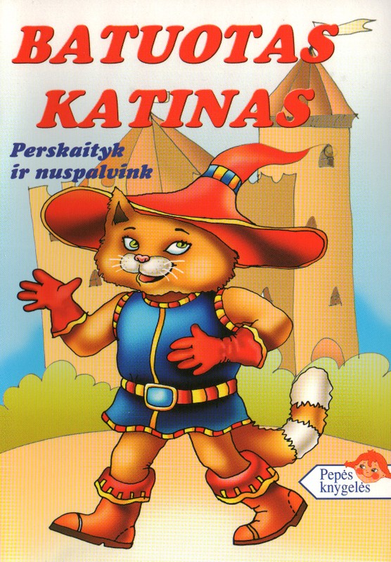 Batuotas katinas. Perskaityk ir nuspalvink