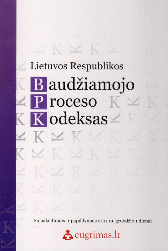 Lietuvos Respublikos baudžiamojo proceso kodeksas