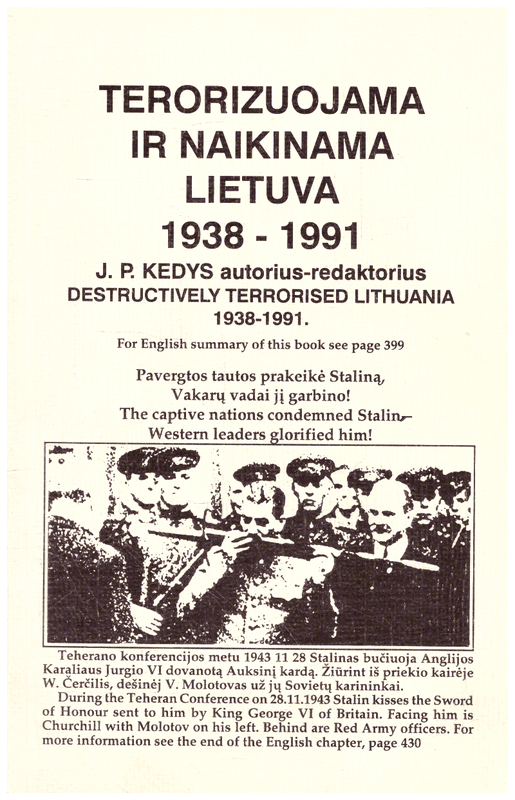 Terorizuojama ir naikinama Lietuva 1938 – 1991