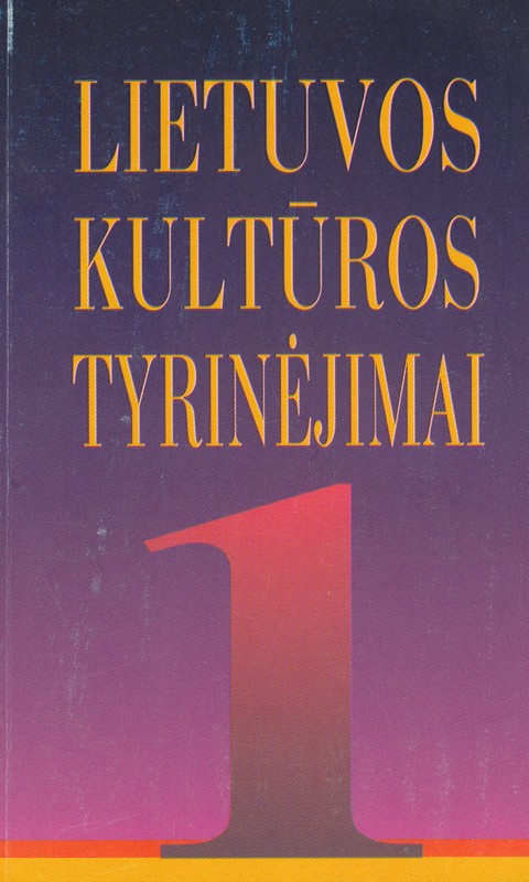 Lietuvos kultūros tyrinėjimai 1