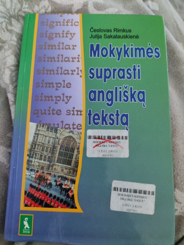 Mokykimės suprasti anglišką tekstą