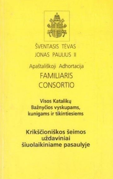 Apaštališkoji Adhortacija. Familiaris Consortio