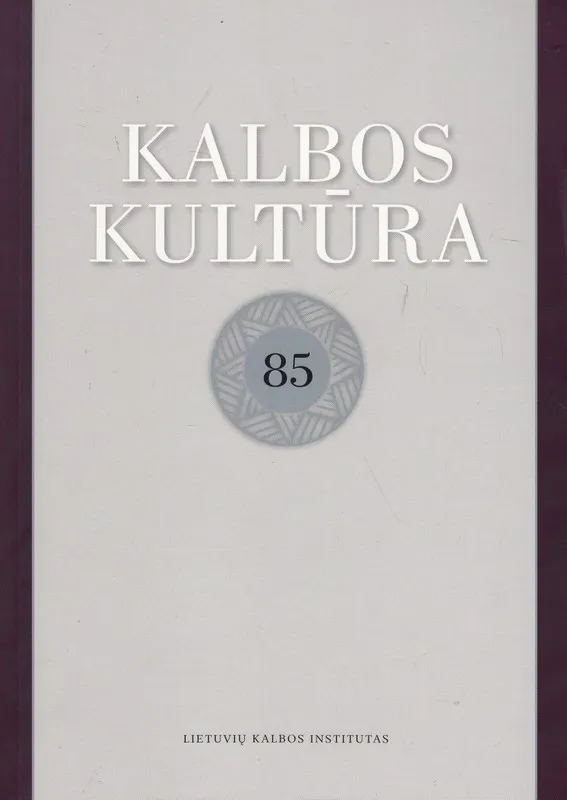 Kalbos kultūra 85