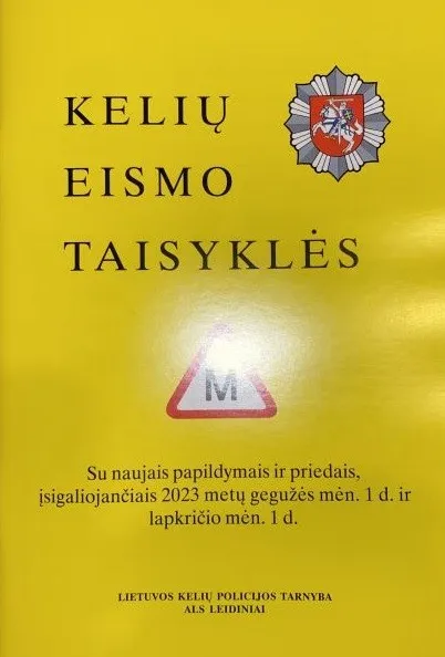 Kelių eismo taisyklės su priedais, 2023 metai