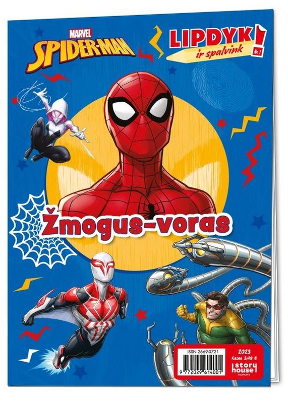 Lipdyk ir spalvink! Žmogus-voras 2023 01