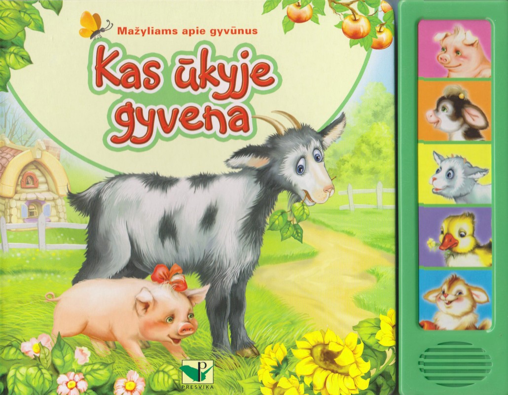 Kas ūkyje gyvena. Mažyliams apie gyvūnus (su garsais!).
