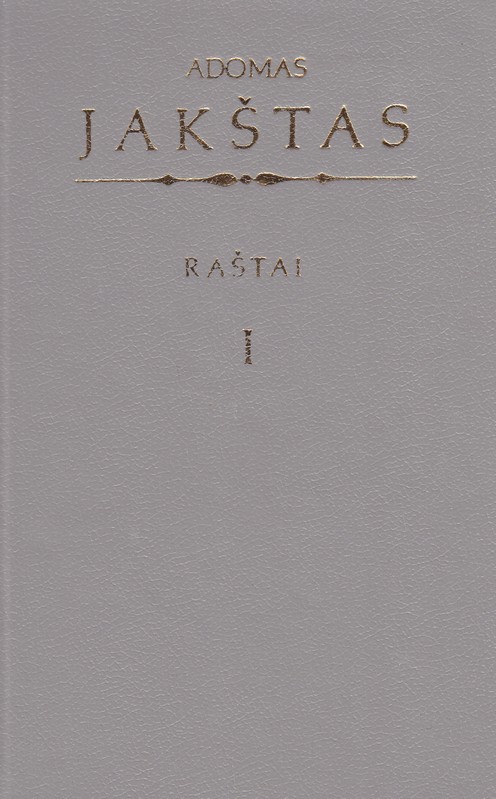Raštai I. Adomas Jakštas