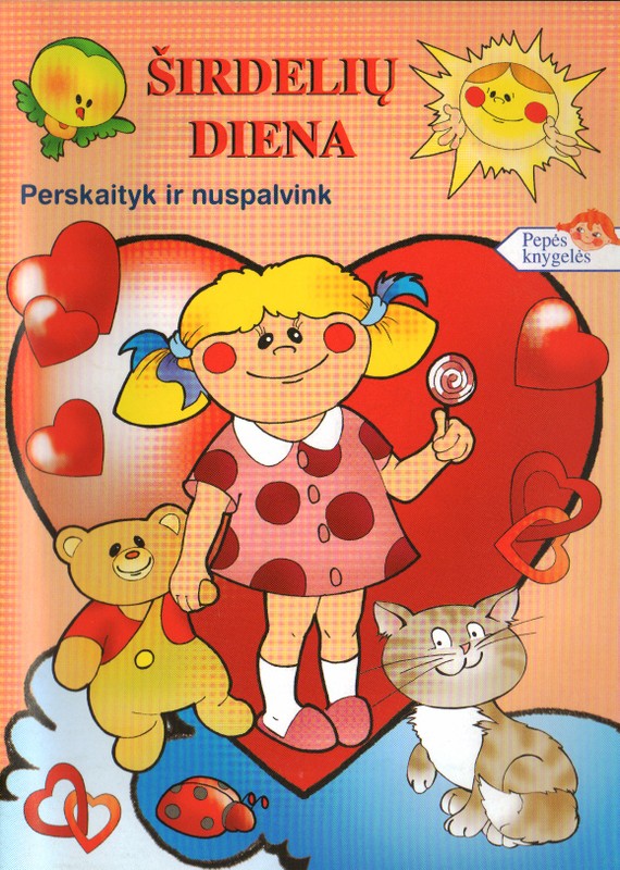 Širdelių diena. Perskaityk ir nuspalvink