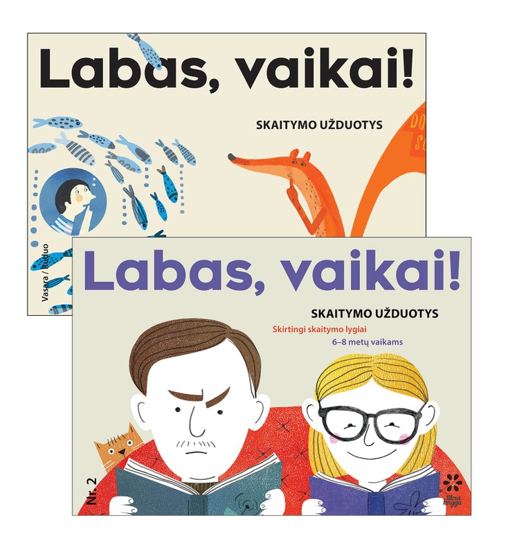 Rinkinys Labas, vaikai! Nr 1+ Nr 2 Skaitymo užduotys