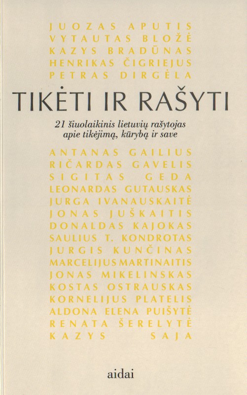 Tikėti ir rašyti