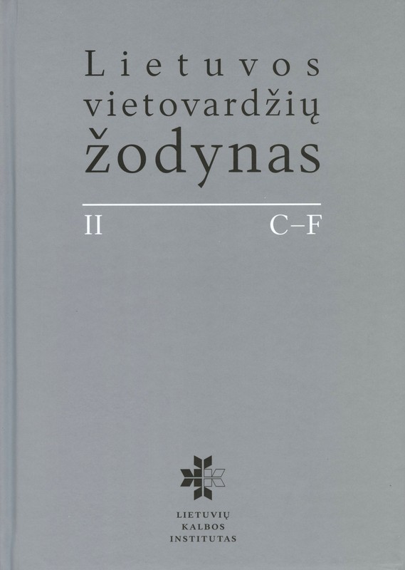 Lietuvos vietovardžių žodynas. II tomas