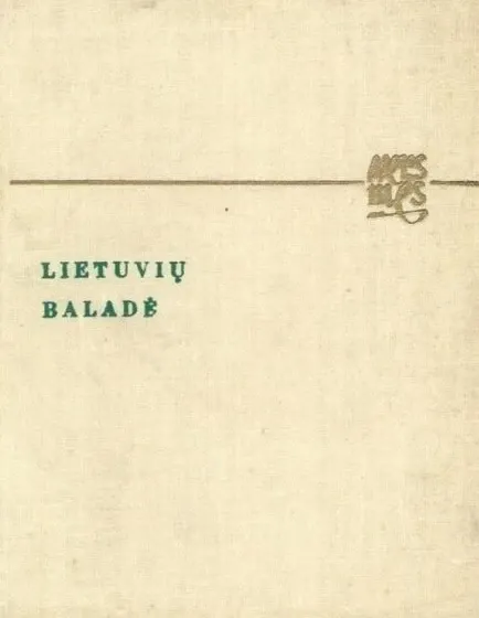 Lietuvių baladė Poezijos biblioteka "Versmės"