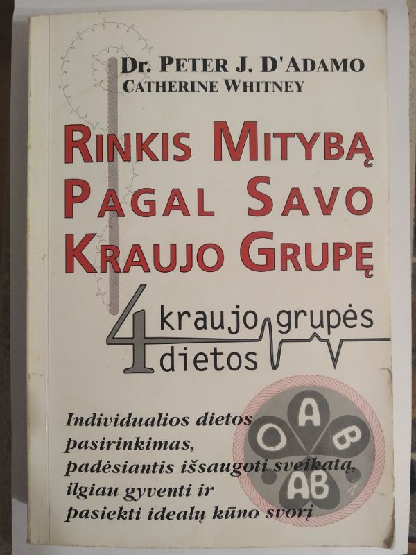 Rinkis mityba pagal savo kraujo grupę. 4 kraujo grupės dietos