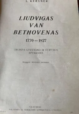 Liudvigas Van Bethovenas Trumpa gyvenimo ir kūrybos apybraiža