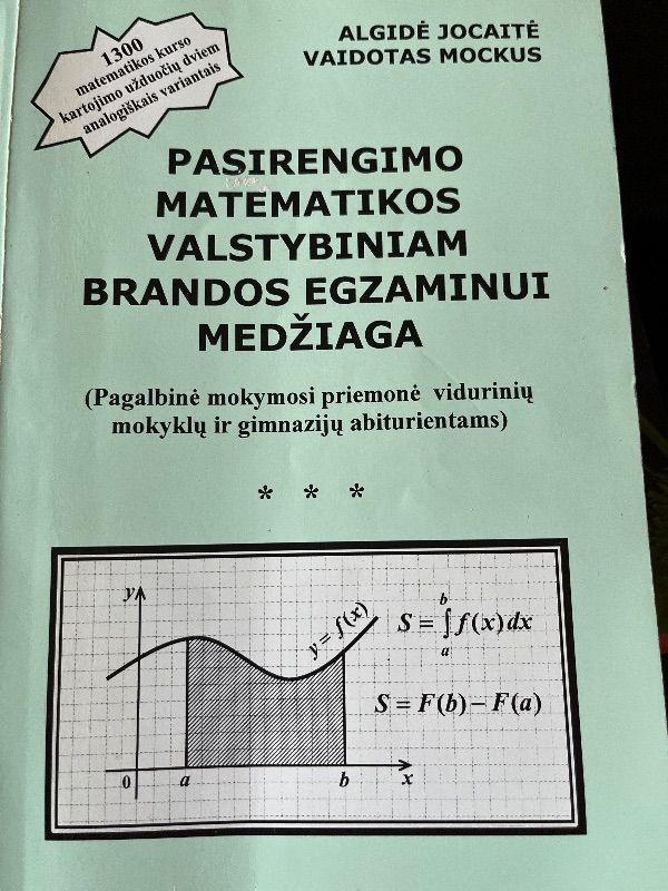 Pasirengimo matematikos valstybiniam brandos egzaminui medžiaga