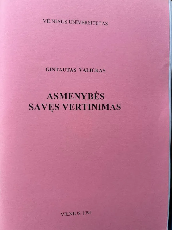 Asmenybės savęs vertinimas