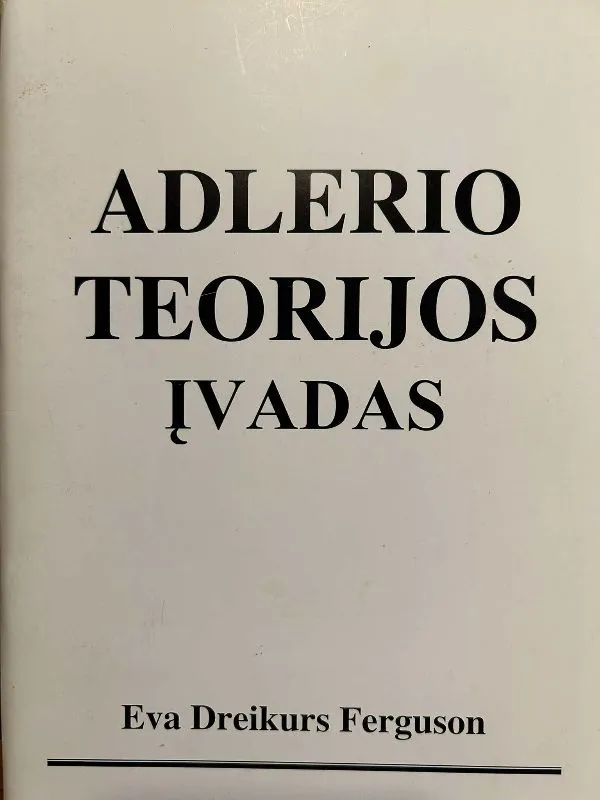 Adlerio teorijos įvadas