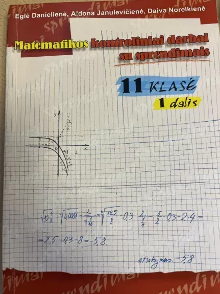 Matematikos kontroliniai darbai su sprendimais (1 dalis)