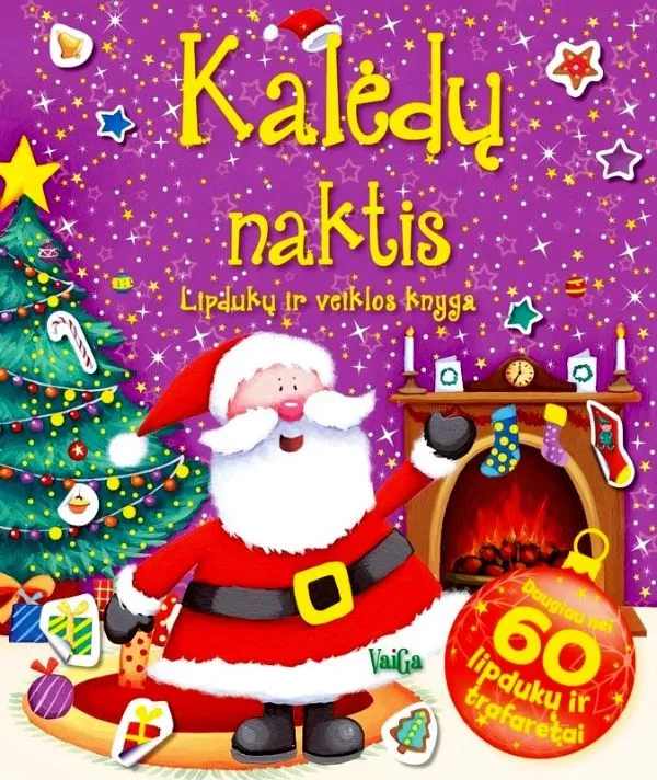 "Kalėdų naktis. Lipdukų ir veiklos knyga", 3+