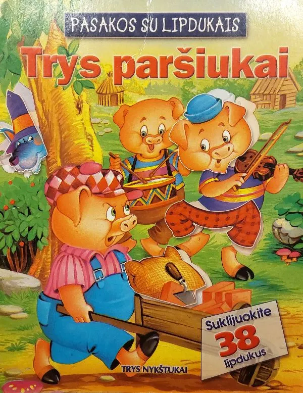 Pasakos su lipdukais. Trys paršiukai