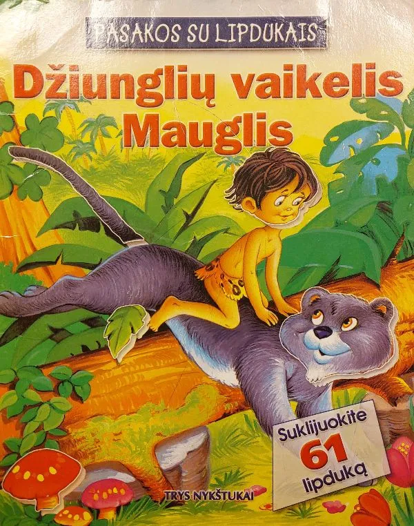 Pasakos su lipdukais. Džiunglių vaikelis Mauglis
